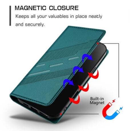 Чехол-книжка с фактурой Multi-functional Wallet Retro на Infinix Smart 10 Plus 4G - зеленый