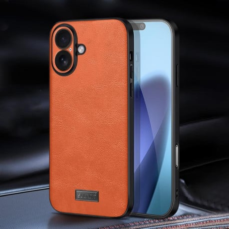 Чехол SULADA гибрид Handmade на iPhone 17 - оранжевый
