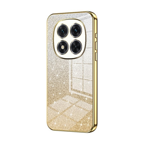 Ударозахисний чохол Gradient Glitter Powder Electroplated на Xiaomi Redmi Note 14 Pro 5G/Poco X7 - золотий
