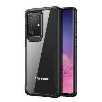 Противоударный чехол HMC Transparent  Full Coverage на Samsung Galaxy S20 Ultra-черный