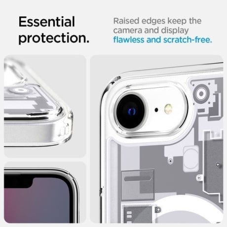Оригинальный чехол Spigen Ultra Hybrid  Zero One Mag для iPhone 16e - White