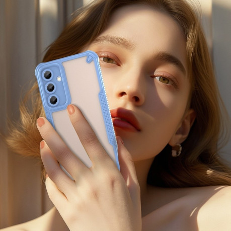 Противоударный чехол Armor Glaze PC Hybrid для Samsung Galaxy A56 5G - синий