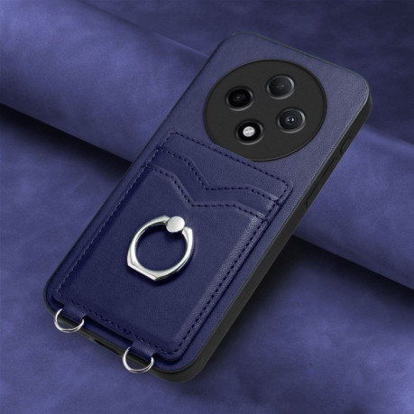 Противоударный чехол R20 Ring Card Holder для OPPO A3 Pro 5G - синий