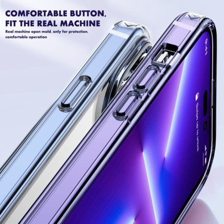 Противоударный чехол Crystal Clear для iPhone 14 Pro - фиолетовый