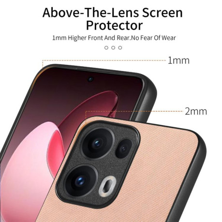 Чохол Twill Fabric Leather Skin Back для OPPO Reno13 Global - рожевий