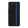 Противоударный чехол Carbon Fiber Splicing для Samsung Galaxy S23+ 5G - синий