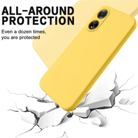 Силіконовий чохол Solid Color Liquid Silicone на OPPO F23 5G/A98 5G/A97/A1 5G - жовтий