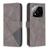 Чехол-книжка Rhombus Texture для Xiaomi  Redmi Note 14 Pro 4G - серый