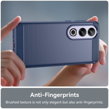Протиударний чохол Brushed Texture Carbon Fiber на OnePlus Ace 3V - синій