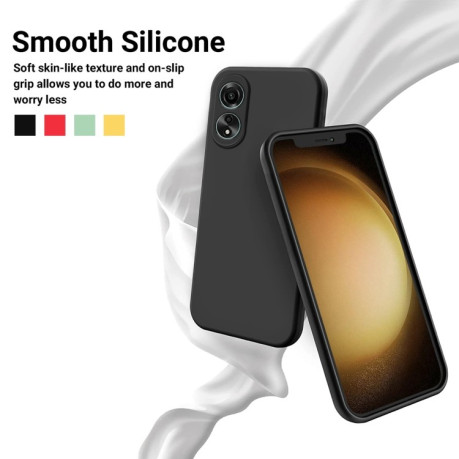 Силіконовий чохол Solid Color Liquid Silicone на OPPO A58 4G - чорний