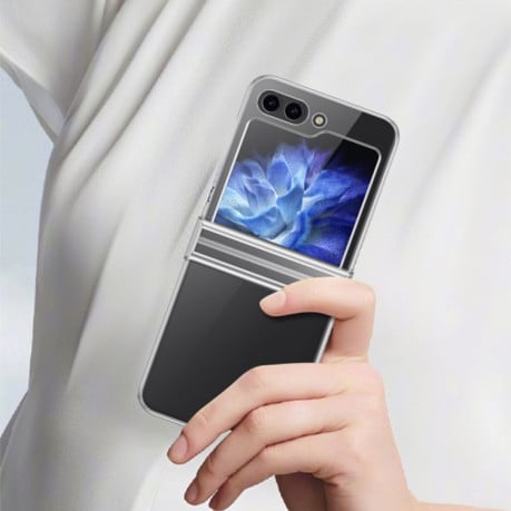 Протиударний чохол 6D Electroplating Full Coverage для Samsung Galaxy Flip 6 - сріблястий