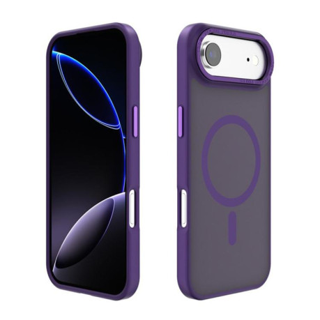 Противоударный чехол Kalebol Metal Lens Frame MagSafe Frosted PC для iPhone Air - фиолетовый