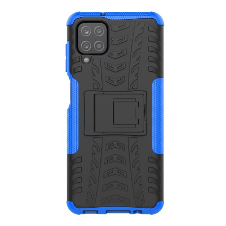Противоударный чехол Tire Texture на Samsung Galaxy A12/M12 - синий