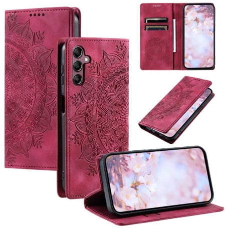 Чохол-книжка з тисненням Totem Embossed на Samsung Galaxy A17 5G - червоний