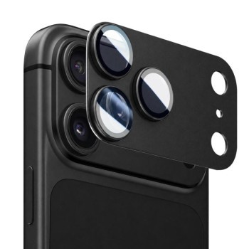 Защита камеры Armor Full-Coverage Frosted Metal Camera Lens на iPhone 18 Pro — чёрная