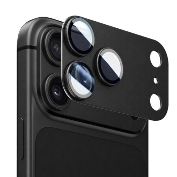 Захист камери Armor Full-Coverage Frosted Metal Camera Lens на iPhone 18 Pro Max — чорна