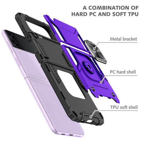 Противоударный чехол Magnetic Armor для Samsung Galaxy Z Flip3 5G - фиолетовый