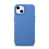Кожаный чехол iCarer Litchi Premium для iPhone 14/13 - синий