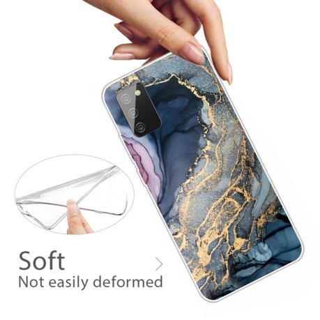 Противоударный чехол Marble Pattern для Samsung Galaxy A02s - Abstract Gold