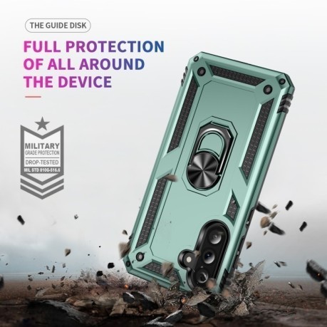 Противоударный чехол HMC 360 Degree Rotating Holder на Samsung Galaxy A36 5G - зеленый