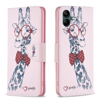Чохол-книжка Colored Drawing Pattern для Samsung Galaxy A05 - Giraffe