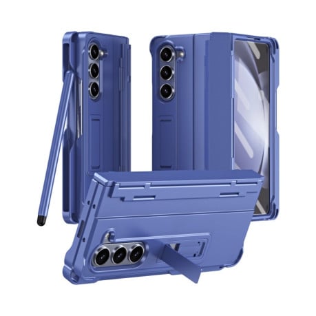 Противоударный чехол Diamond Case-film Integral Hinge Shockproof для Samsung Galaxy  Fold 6 5G - синий