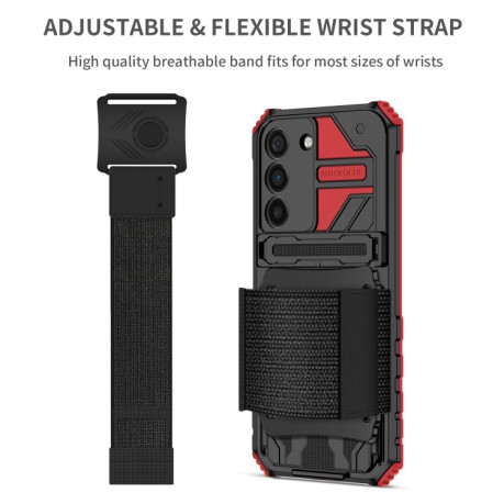 Противоударный чехол Armor Wristband для Samsung Galaxy S22 5G - красный