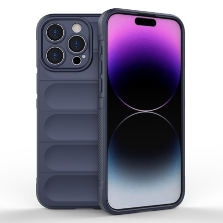 Силіконовий чохол Magic Flannel для iPhone 15 Pro Max - синій