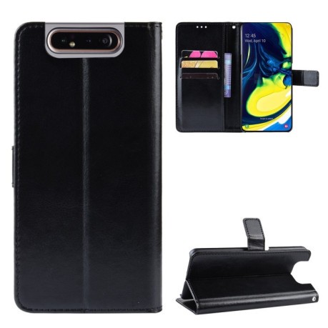 Чохол-книжка Retro Crazy Horse Texture Samsung Galaxy A80-чорний