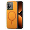 Чехол Retro MagSafe Magnetic PU на Realme GT7 Pro - желтый