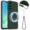 Силиконовый чехол Shockproof Silicone с Magsafe на Galaxy A27 5G — тёмно-зелёный