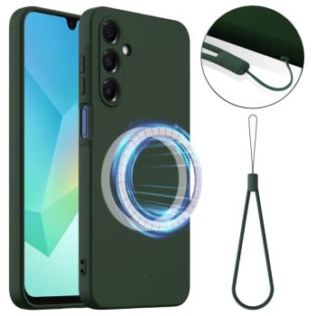 Силіконовий чохол Shockproof Silicone з Magsafe на Samsung Galaxy A17 5G - зелений