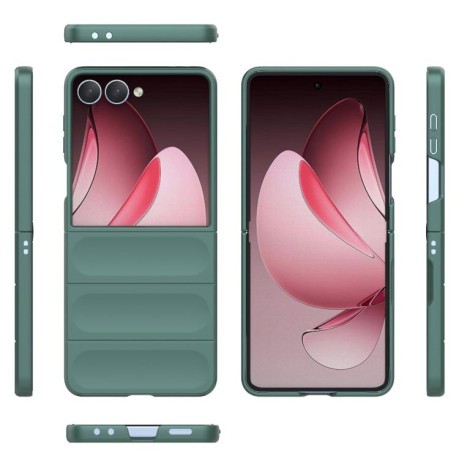 Силіконовий чохол Magic Flannel для Samsung Galaxy Flip 7 5G - зелений