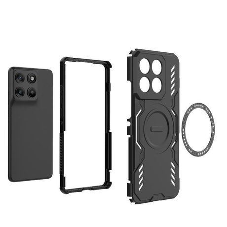 Противоударный чехол Butterfly Armor MagSafe Magnetic Ring Shockproof для Motorola Edge 70 5G Global — красный