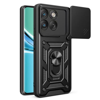 Чохол із шторкою на камеру Sliding Camshield та підставкою для Motorola Edge 70 5G — чорний