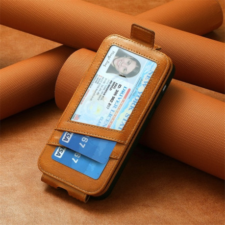Фліп-чохол Zipper Wallet Vertical для Samsung Galaxy S23+Plus 5G - коричневий