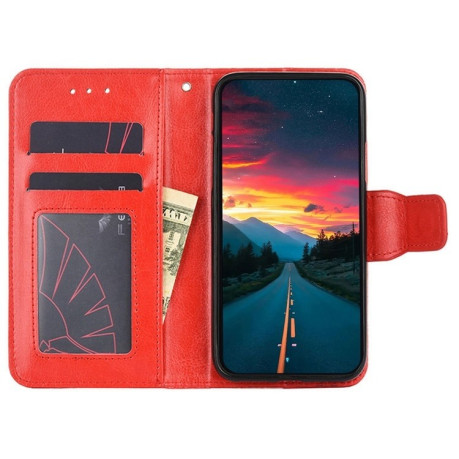 Чехол-книжка Crystal Texture для OPPO Reno12 F/12 FS 5G - красный