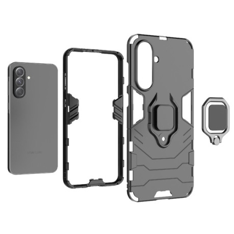 Противоударный чехол Magnetic Ring Holder на Samsung Galaxy A56 5G / A36 5G - синий