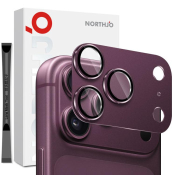 Металеве захисне скло Northjo на камеру на iPhone 18 Pro Max — бордове