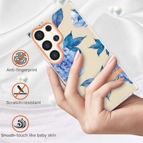 Противоударный чехол Flowers and Plants Series для Samsung Galaxy S24 Ultra 5G - Peony