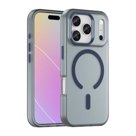 Противоударный чехол MagSafe Frosted Translucent TPU + PC для iPhone 17 Pro - синий