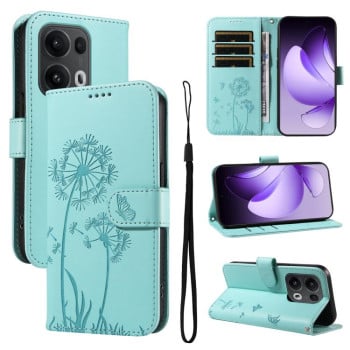 Чохол-книжка Dandelion Embossed Pattern Flip Leather для OPPO Reno13 Pro Global - зелений