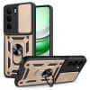 Чехол со шторкой на камеру Sliding Camshield и подставкой на Realme C71 4G - золотой