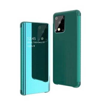 Зеркальный чехол Flip View Cover на Samsung Galaxy S20-зеленый