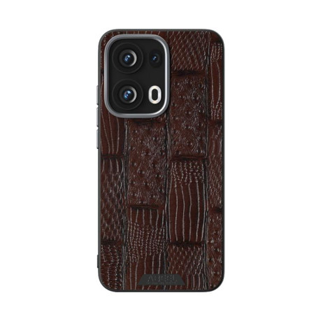 Ультратонкий чехол ABEEL 6D Micro Relief MagSafe Magnetic на OPPO Reno13 Pro - коричневый