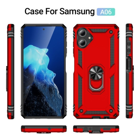 Противоударный чехол HMC 360 Degree Rotating Holder на Samsung Galaxy A06 4G - красный