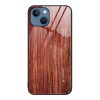 Протиударний чохол Wood Grain Glass на iPhone 14 Plus - кавовий