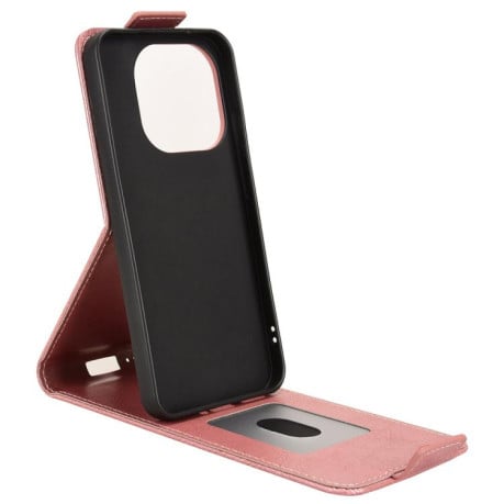 Флип-чехол Magnetic Vertical Flip Leather на Xiaomi 15T 5G - золото