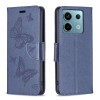 Чехол-книжка Butterflies Pattern на Xiaomi Redmi Note 14S/ 13 Pro 4G / POCO M6 Pro 4G   - синий