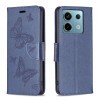 Чехол-книжка Butterflies Pattern на Xiaomi Redmi Note 13 Pro 4G / POCO M6 Pro 4G   - синий